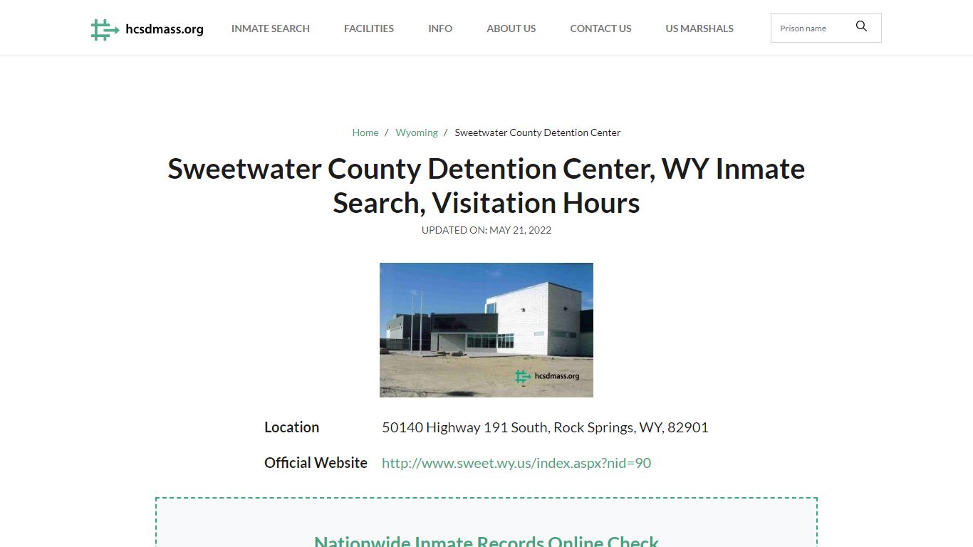 Sweetwater County Detention Center - Hampden County